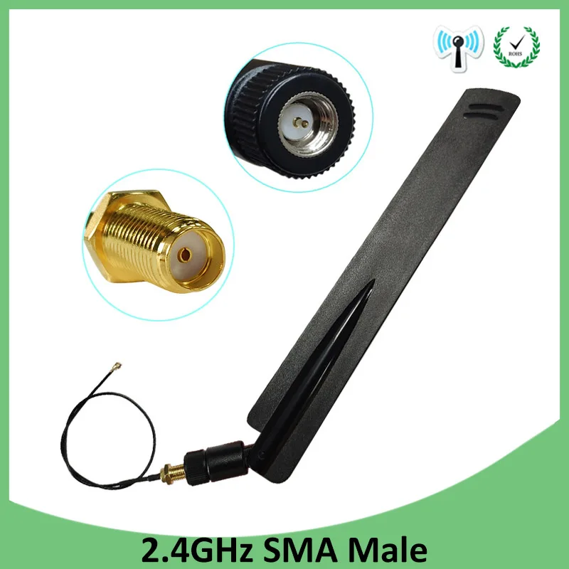 

2.4Ghz Wifi antenna 8dbi SMA Male connector Omni-Directional 2.4 ghz antenne Router wi fi Antena +21cm RP-SMA Male Pigtail Cable