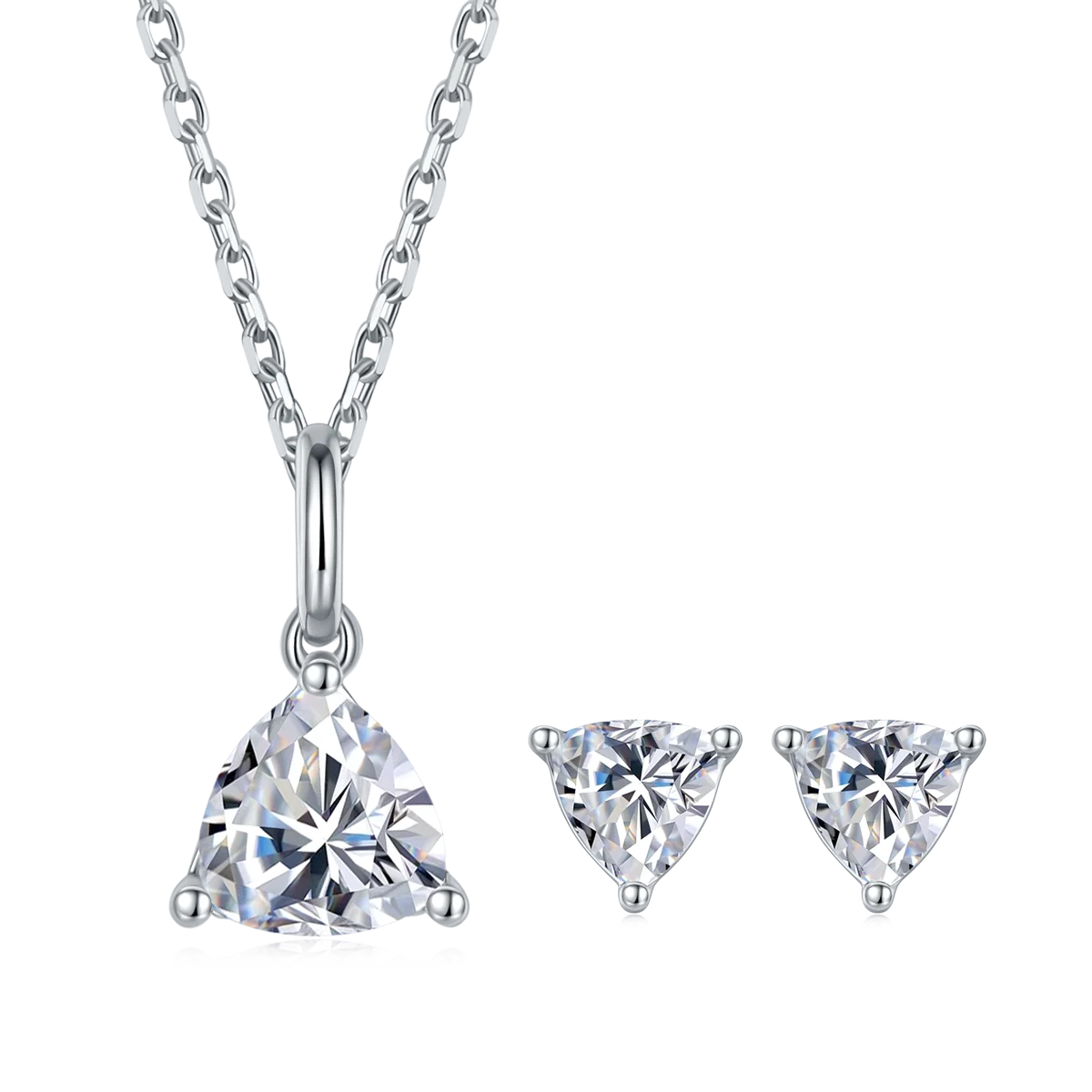 RICA FELIZ 2CT Moissanite Jewelry Set for Women 925 Sterling Silver Gemstone Pendant Necklace Earring Ring for Engagement RicaFeliz • 2022