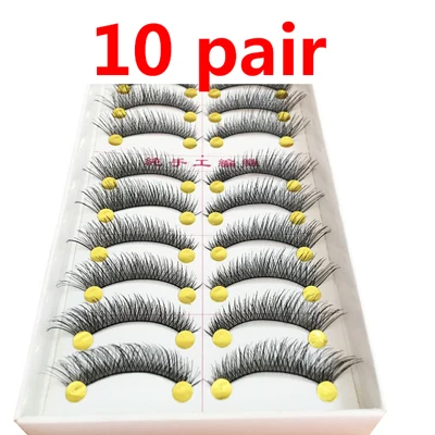 10pair style 1 10 пар накладных ресниц натуральный хлопок стебель ресницы длинные черные Накладные ресницы макияж объем ресниц Накладные ресницы Поддельные ресницы - Цвет: 10pair style 1