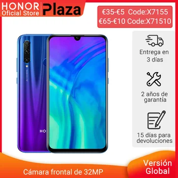 Перейти на Алиэкспресс и купить 120-12 евро Код: ALIMARCAS12 глобальная версия Honor 20 Lite 4G 128G Kirin 710 смартфон фронтальная 32MP 24MP камера заднего вида Google play