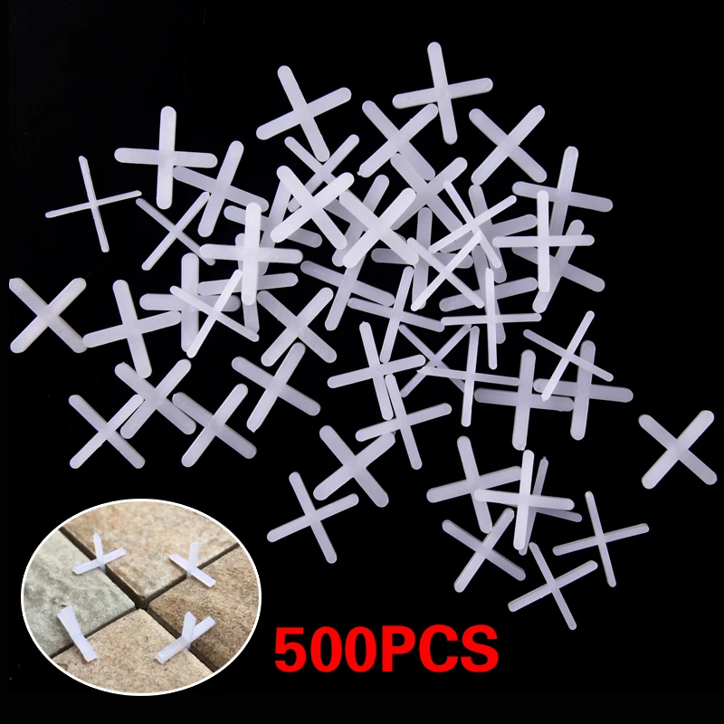 1/1.5/2/2.5/3mm Decoration Tool Ceramic Tiler Spacer Cross Plastic Tile Plumber Reuseable Leveling System Construction 500pcs tile spacers,tile leveling tools