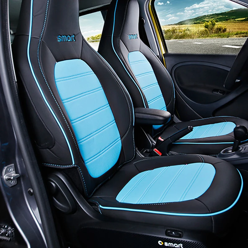  Car Seat Protection Cover For Mercedes Smart 453 forfour Leather Full Wrap cushion Interior Decorat - 4000133529742