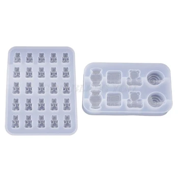 

Crystal Epoxy Resin Mold Bear Candy Pendant Casting Silicone Mould DIY Crafts Jewelry Making Tools Drop Shipping