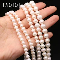 100% Natural Freshwater Pearl High Quality AAA Round Beaded For Jewelry Making Irregular Beads DIY Bracelet Necklace Accessories 2