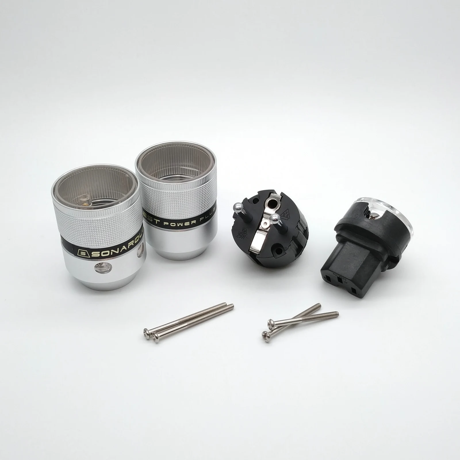 SONARQUEST Алюминий сплав E25-R(B) C25-R(B) High End родием EUR Schuko EU Мощность Plug& IEC разъем для усилителя