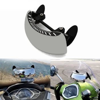 

Motorcycles Wide Lens rear view 180 Degree Safety Rearview Mirrors For Piaggio Vespa GTS GTV LX 60 125 250 300 Primavera Sprint