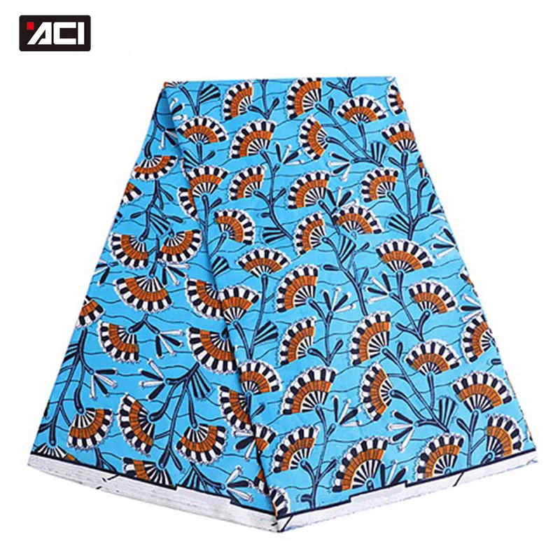 

ACI Wholesale African Ankara Fabrics Hot Sale Veritable Wax Tissus Patchwork Material 0.7Kg Weight African Polyester Wax Printed