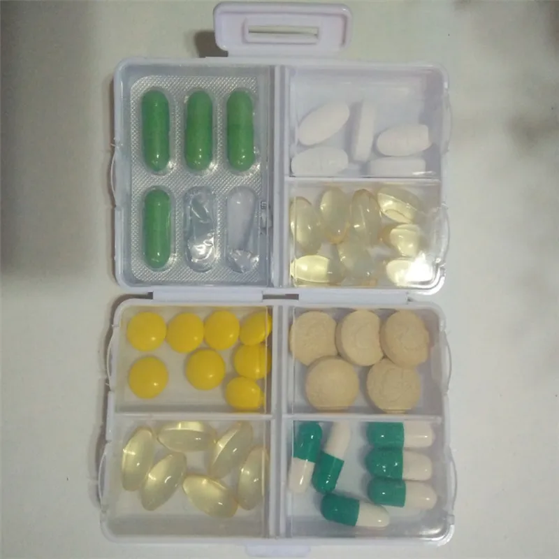 1 шт., Дорожный Чехол, пластиковый контейнер, 7 дней, складная мини-таблетка, аптечка, коробка для хранения лекарств, таблеток