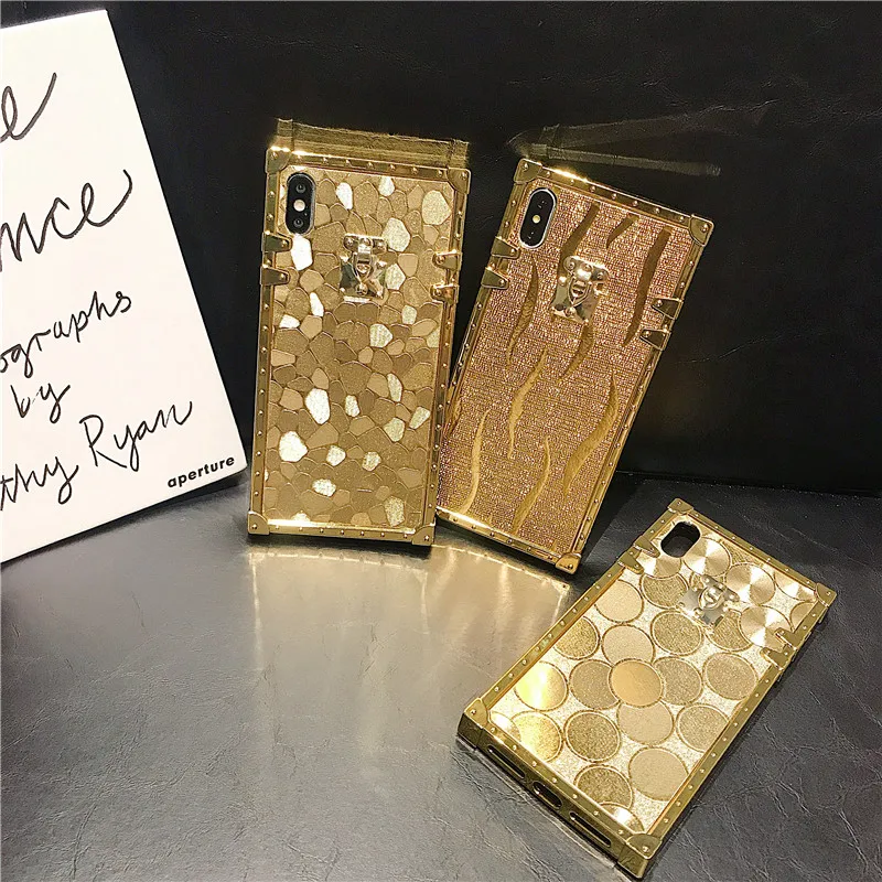 

Deluxe square platinum mobile phone case for SamsungS8 S8P S9 S9P S10 S10Plus S10e soft back cover for Samsung Note8 Note9 FUNDA