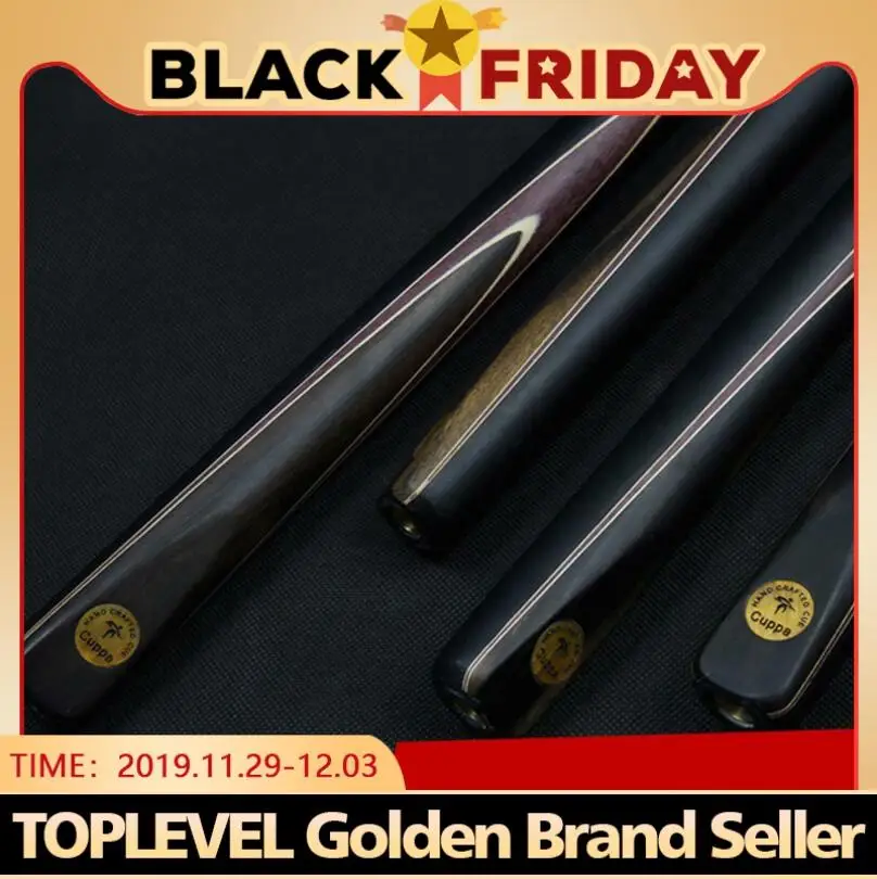

New Arrival Cuppa Brand Handmade Snooker Cue 3/4 Jointed Billiards Kit 9.8mm/11.5mm Tips With Snooker Cue Extension Ebony 2019
