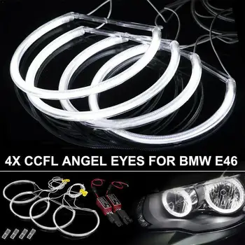 

Car Led Headlight Circle For BMW E46 E39 E38 Ultra Headlamp Bright Flexible E-code CCFL Led Headlight White Car Accessories E9M9