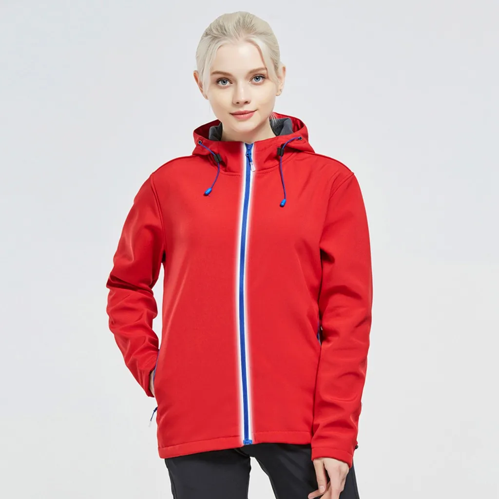 Для женщин и мужчин пары Осень Зима Спорт на открытом воздухе Ветровка Толстая теплая куртка пальто Кемпинг Туризм треккинговые куртки водонепроницаемый#7