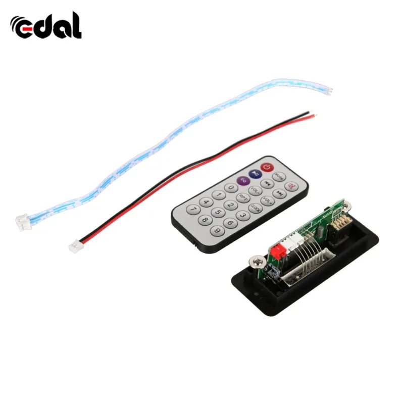 Беспроводной MP3-плеер декодер плата аудио модуль USB TF радио для автомобиля красный цифровой светодиодный с пультом дистанционного управления