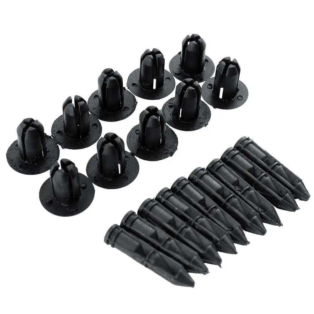 New 10x Rivet Motorcycle Fairing Trim Fastener Clips For Honda Yamaha