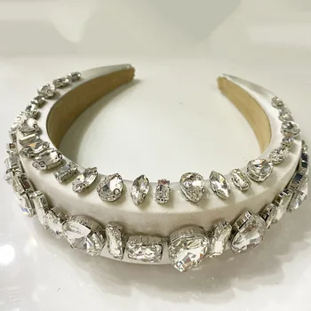 

Baroque luxury Fashion cross-border crystal ladies headband synthesis personality headwear full of man-made diamonds Hair band