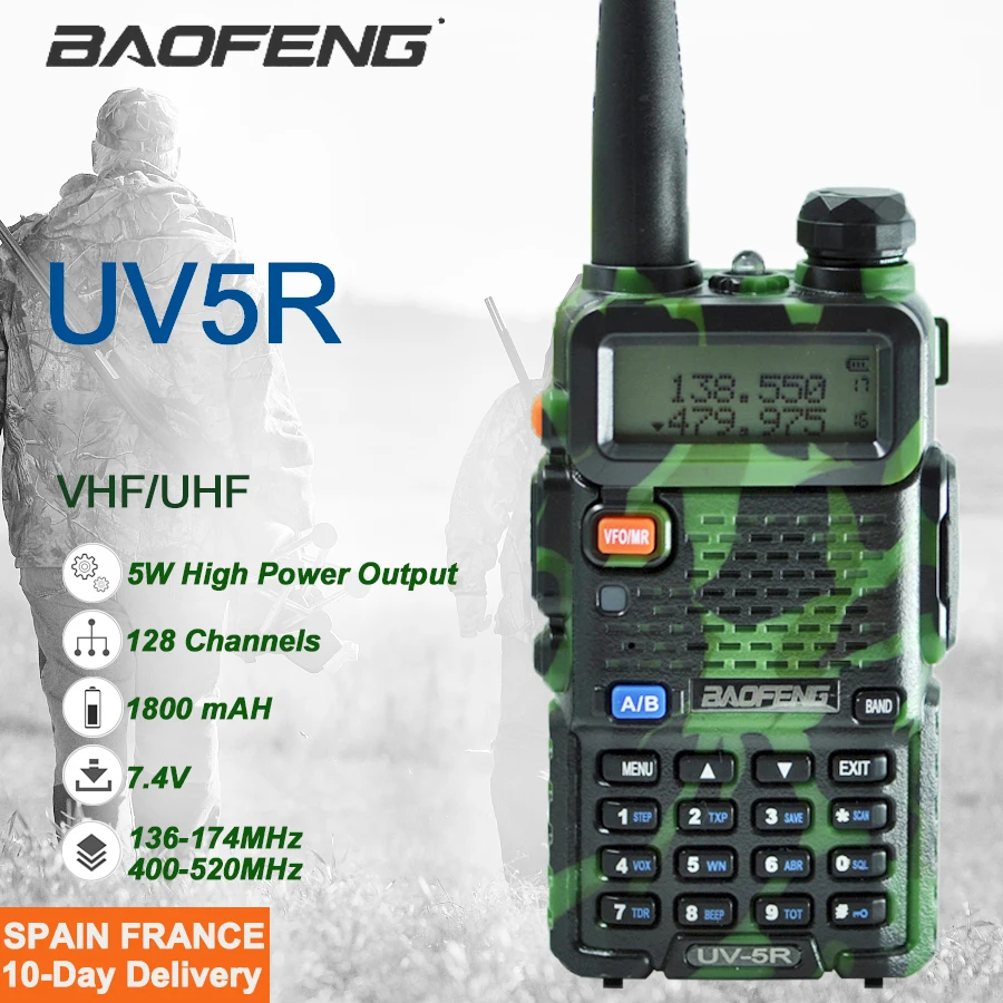 Прямая поставка с завода оригинальная рация двусторонняя радиосвязь Baofeng UV 5R UV5R