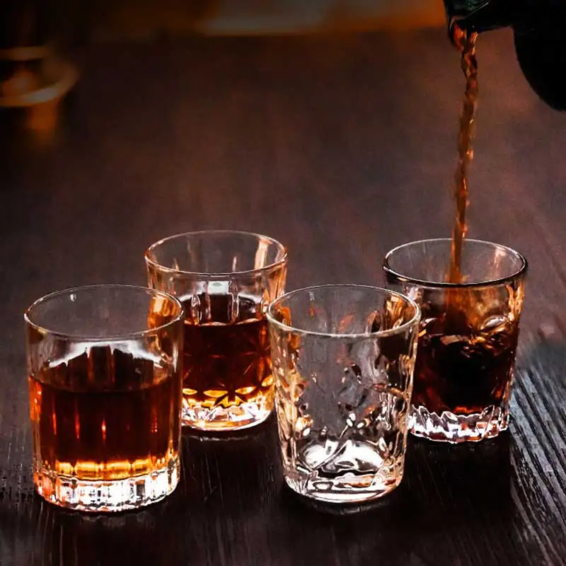 Креативные бокалы с резными узорами для виски вина водки пива Клубные вечерние