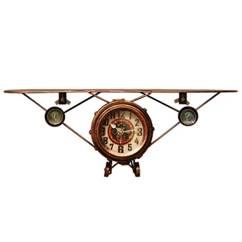 

New Shelves Wrought Iron Aircraft Hanging Clocks to Create a Simple Retro Wrought Iron Aircraft Clocks and Racks Ornaments