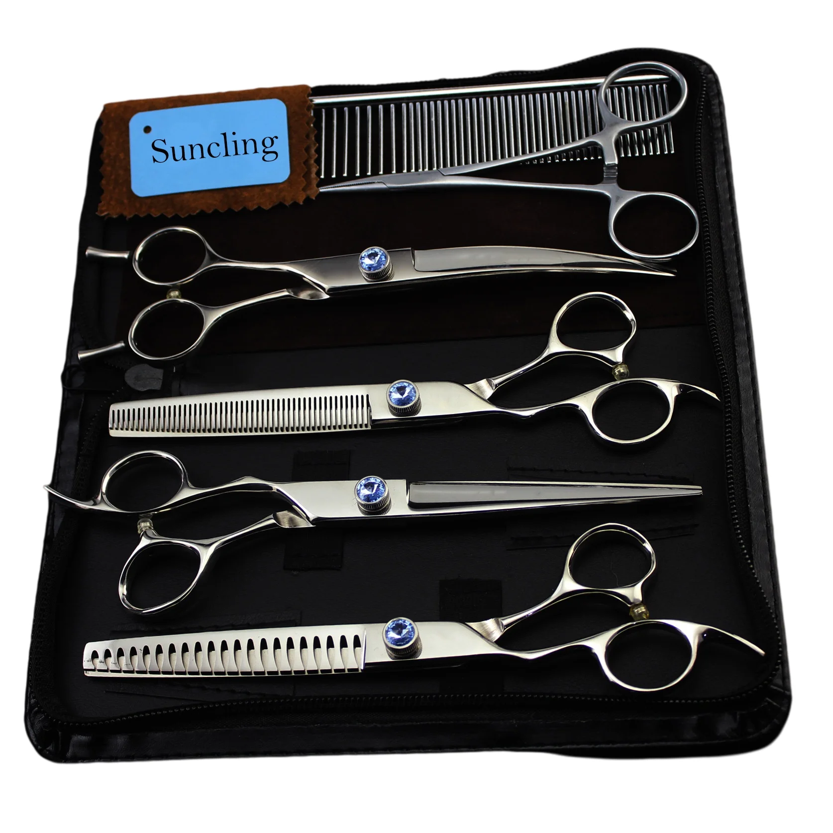 

7 Inch High Grade Left-Handed Scissors Japanese 440C Stainless Steel Dog Scissors Set