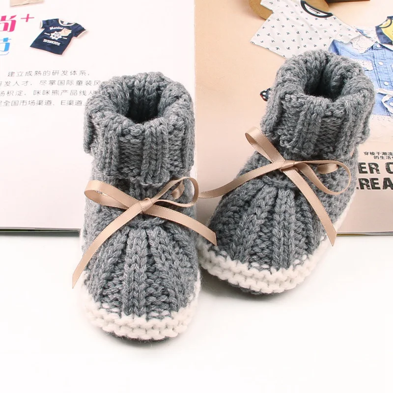 Baby First Walkers Autumn Winter Children Shoes Kids Newborn Toddler Warm Knitting Boots