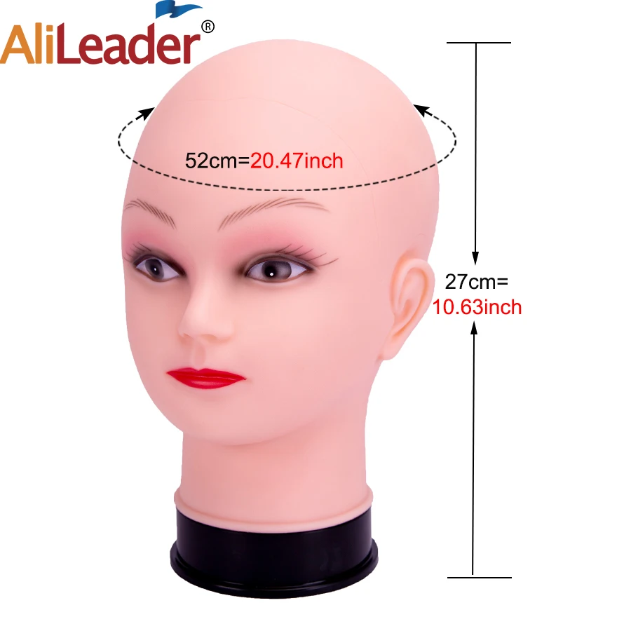 Alileader Hot Sale Bald Mannequin Head For Wigs With Stand Manikin Head Wig Holder For Wigs Display Hat Display Glasses Display