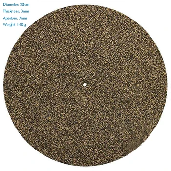 

12 Inch Universal Turntable Platter Mat, Anti-static 3mm Cork + Rubber - Durable Shock Absorption Mat for Vinyl Record Players