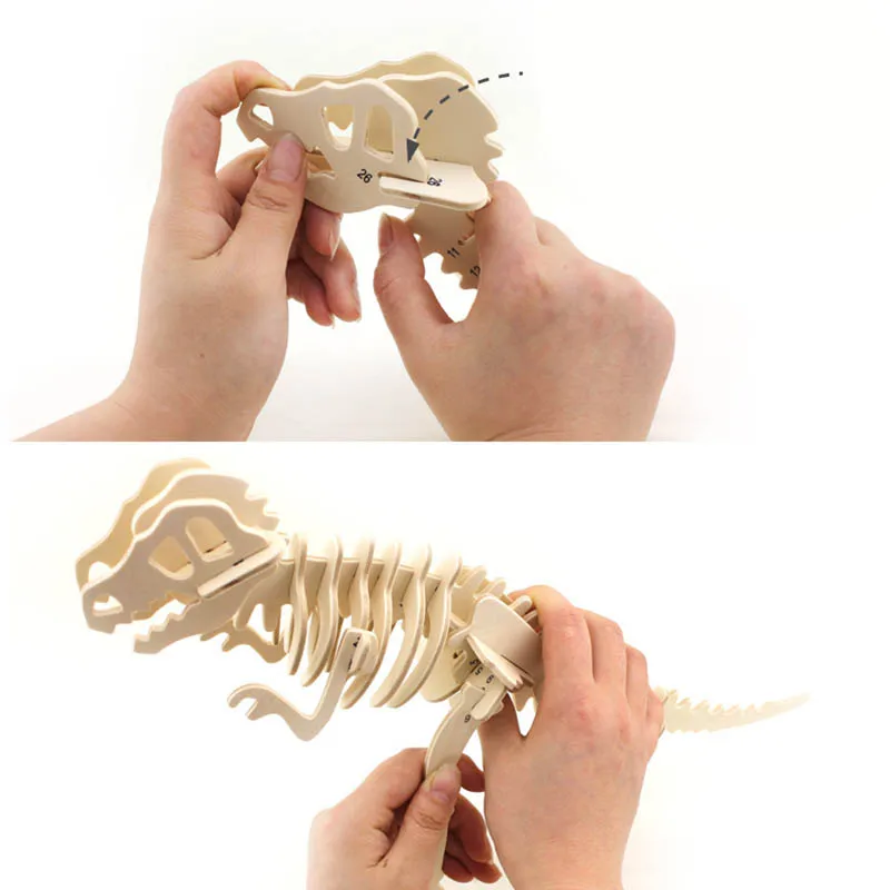 DIY 3D деревянная головоломка для детей головоломки детские игрушки деревянные машины грузовик животные пазлы Игрушки Обучающие Модели Строительные наборы для детей