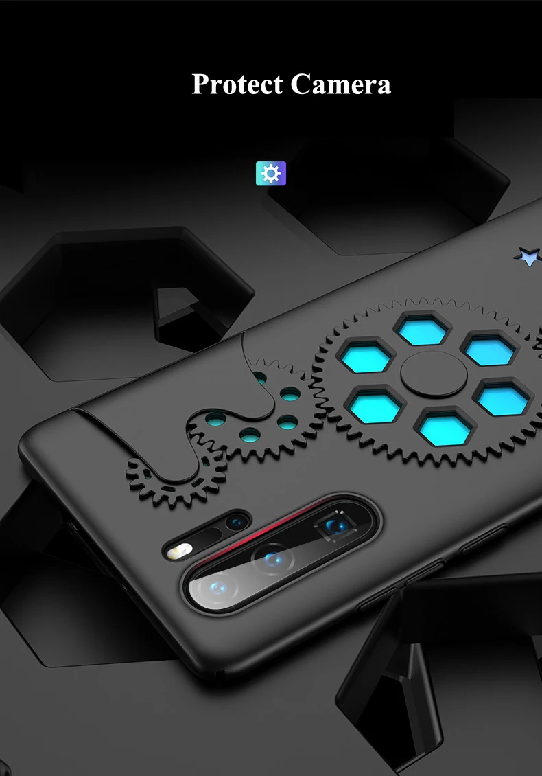 Для huawei P30 Pro Чехол Механический поворотный редуктор декомпрессионный чехол противоударный Жесткий ПК теплоотвод игровой телефон Funda корпус