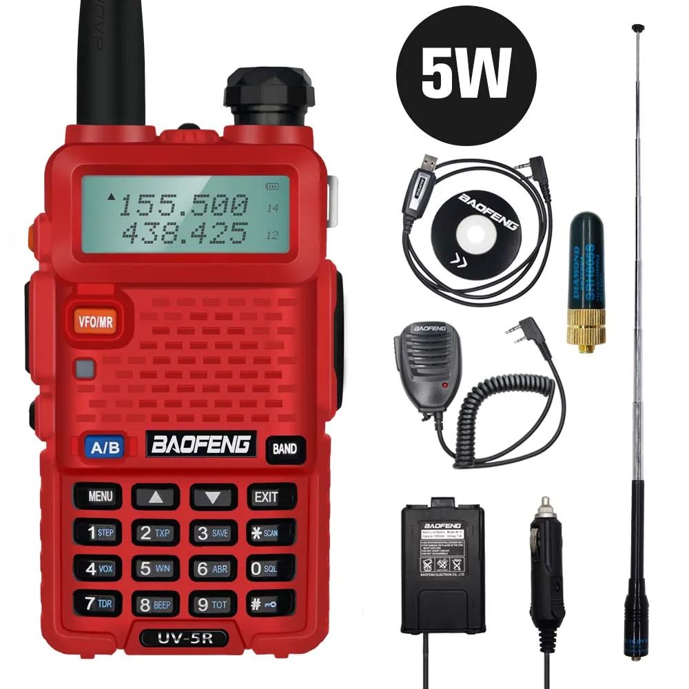 Barato De Baofeng UV-5R Walkie Talkie Baofeng de doble banda UV5R Radio portátil Ham Radio 5W UHF, VHF Radio de dos vías CE FCC barato UV 5R transceptor HF WGwgrEGJmKV