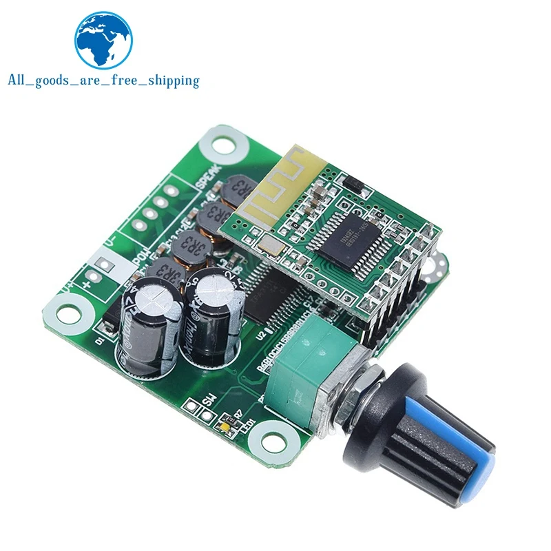 Цифровой стерео аудио усилитель мощности TZT TPA3110 Bluetooth 4 2 15 Вт + плата модуля 12-24 В