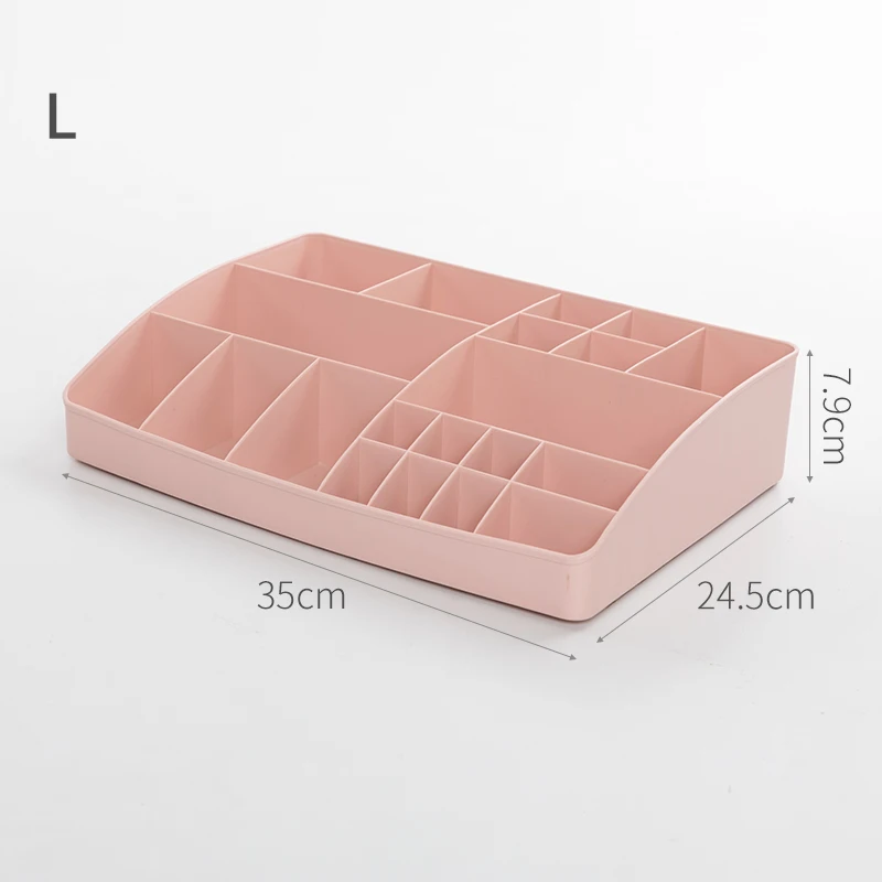 18 grid Pink BNBS коробка для хранения косметики органайзер для косметики Fewelry контейнер пластиковый органайзер коробки для настольного хранения предметов держатель макияж - Цвет: 18 grid Pink