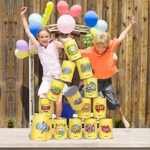 1 Набор Bean Bag может бросать игры Творческие вечерние принадлежности обучающая игрушка для детских игр для вечеринок(15 жестяных банок и 4 Bean сумки