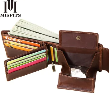 

Quenya Genuine Leather Men Wallets Vintage Hasp Design Women Money Bag Zipper Pocket Card Holder Standard Portomonee Coin Purse