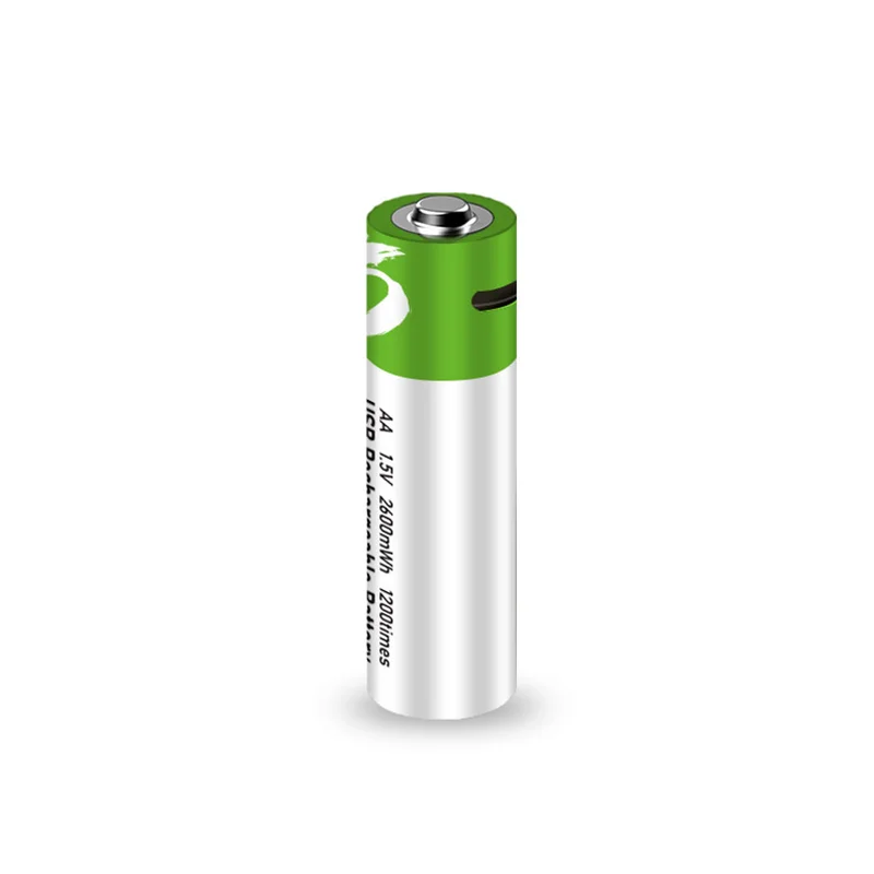High capacity 1.5V AA 2600 mWh USB rechargeable li-ion battery for remote control mouse small fan Electric toy battery + Cable