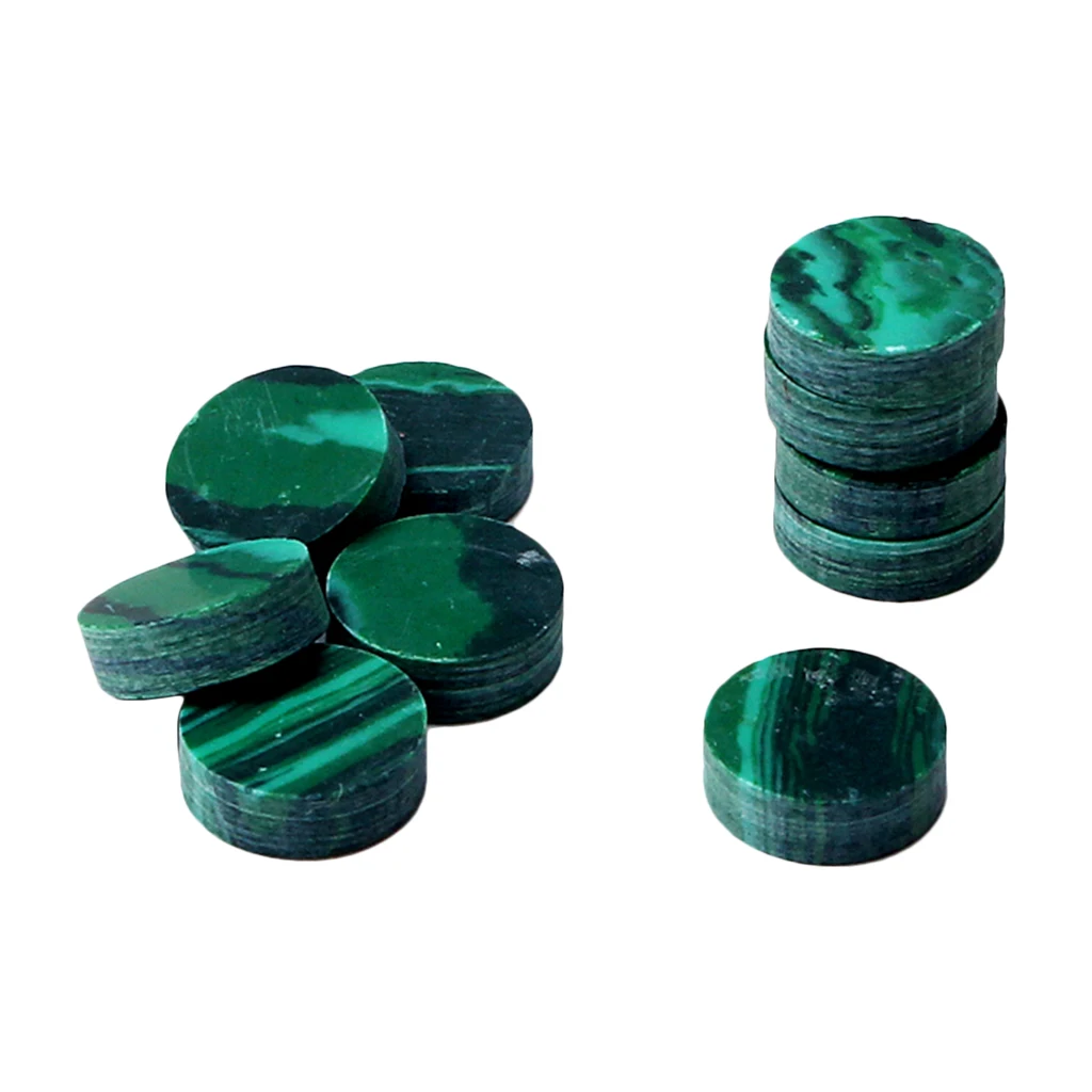 10Pcs Guitar Fretboard Dot Markers Malachite Inlay for Electric Guitar 6.3mm