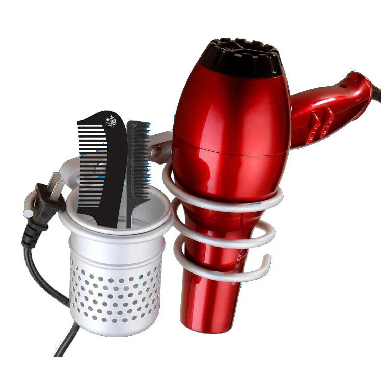 

Multi-functional Alumimum Hair Dryer Rack with Cup Bathroom Shelf Manufacturers Direct Selling
