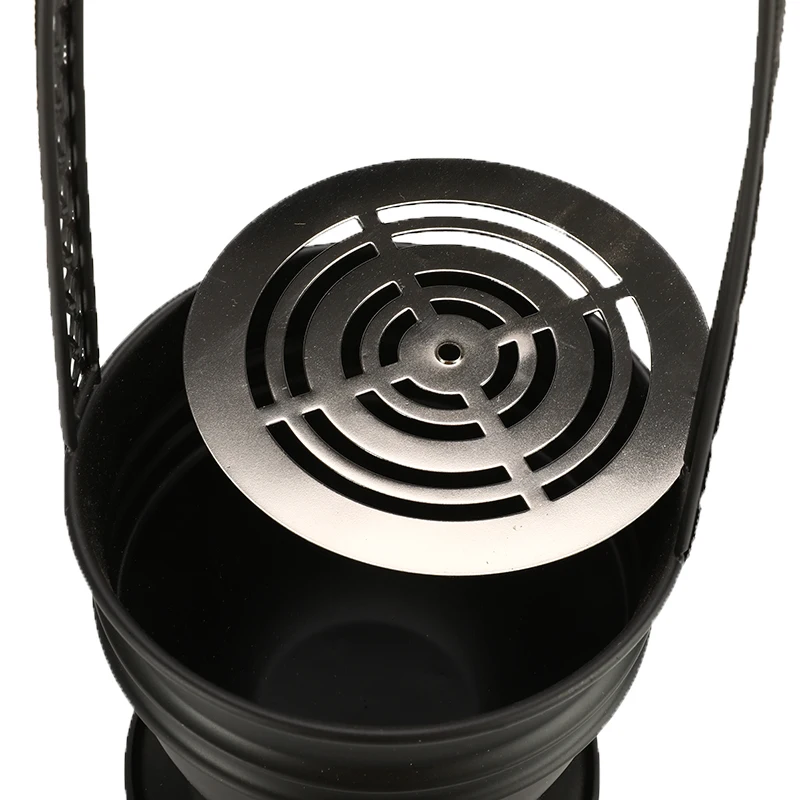 Hookah Charcoal Holder Basket Black Stainless Steel Shisha Hookahs