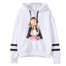 Ladies Fluffy Sweatshirts Womens Oversized Hoodies Spring Girls Print Long Sleeve Hat Tunic Clothes Kpop Hoodies