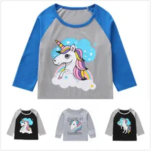 Новая осенне-зимняя детская рубашка для мальчиков и девочек детская хлопковая рубашка с круглым вырезом Детская футболка с рисунком