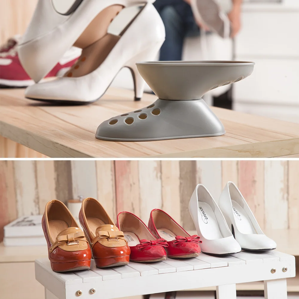 Гардеробная отделка вешалка для обуви Полка Двухуровневая Stackable 3D лодыжки Shap органайзер для обуви Подставка для обуви 1 шт