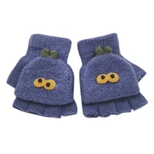 Милые Мультяшные детские перчатки От 1 до 3 лет новые зимние вязаные шерстяные варежки для новорожденных толстые детские перчатки Детские теплые перчатки