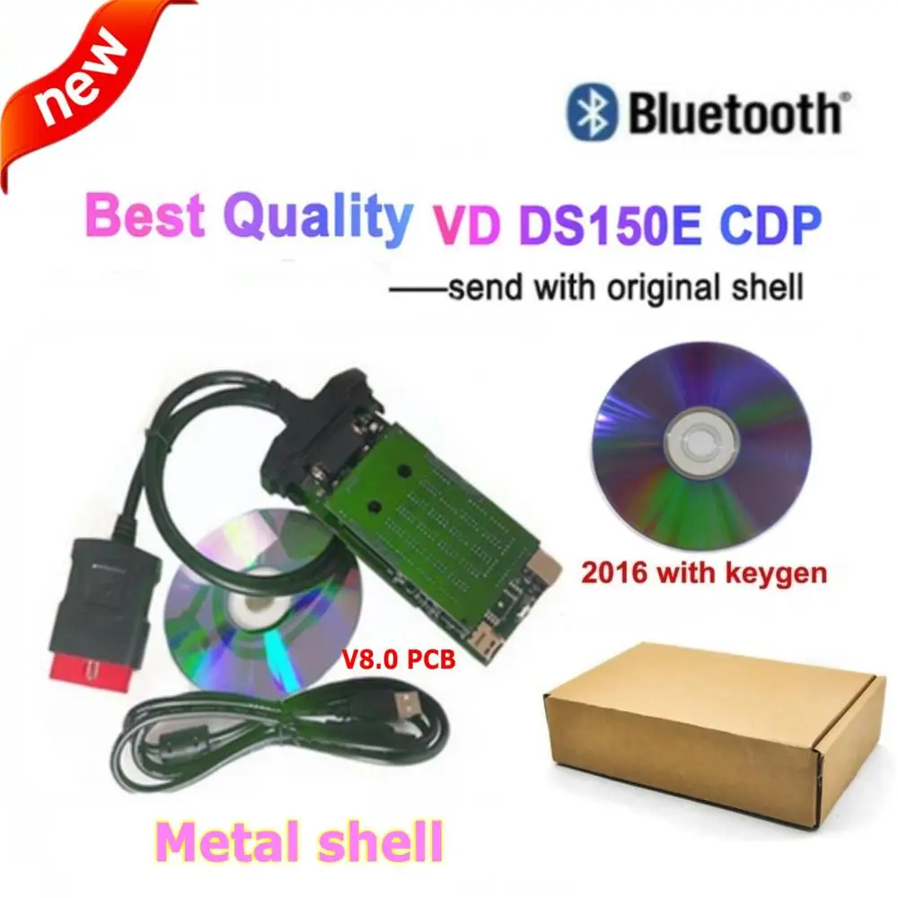 

2020 OBD2 Diagnostic with shell 2016.r0 keygen for delphis With Bluetooth vd ds150e cdp Pro Plus New Vci scanner Multi Language