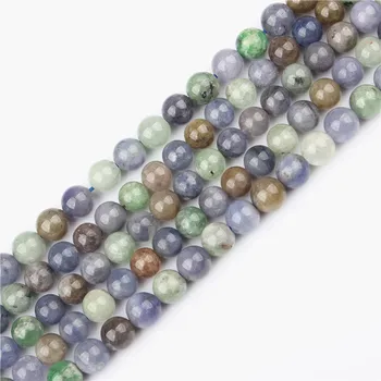 

Wholesale Emerald Natural Gemstone Bead Faceted Round Bead Bracelet Necklace Earring DIY Making