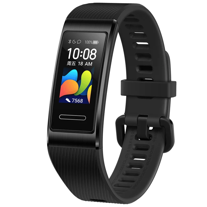 Huawei Band 4 Pro умный Браслет 5ATM водонепроницаемый автономный gps монитор здоровья SpO2 кислородный спортивный браслет - Цвет: Черный