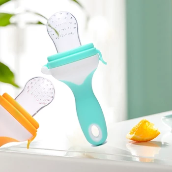 

Long Handle Baby pacifier Fresh Food Nibbler Kids Fruit Feeder Nipples Feeding Nipple Teat Pacifier Bottles Safe Baby Supplies