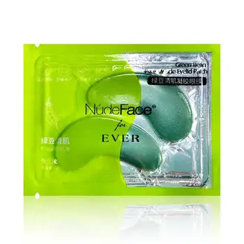 

2Pcs=1Pair green bean Crystal Collagen Eye Mask Eye Patches For Eye Care Dark Circles Remove Anti-Aging Wrinkle Skin Care
