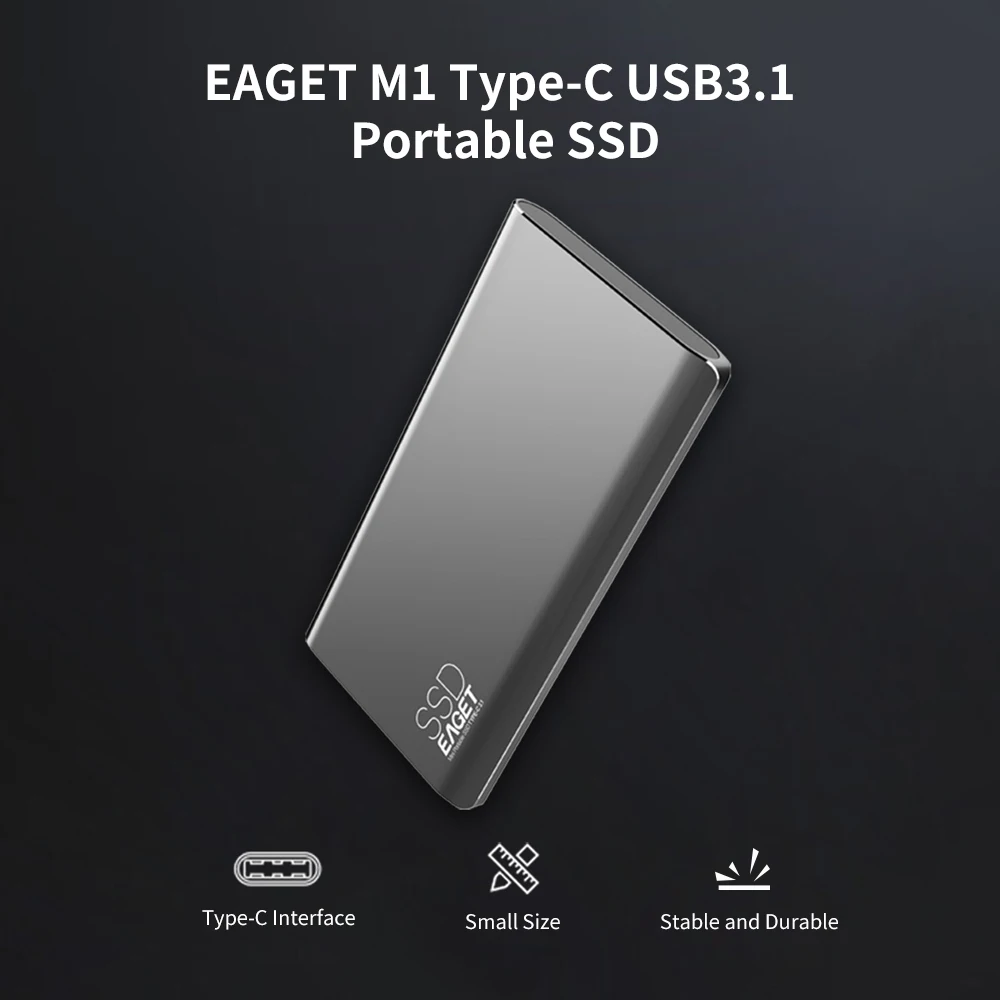 EAGET M1 портативный SSD Type-C USB3.1 Портативный твердотельный накопитель