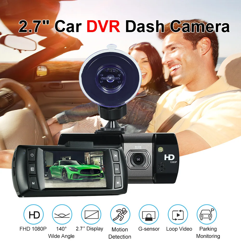 

2.7" Car Driving Recorder with G-sensor Night Vision Loop Recording Parking Monitor Car DVR Dash Camera Vehicle Video Recorder