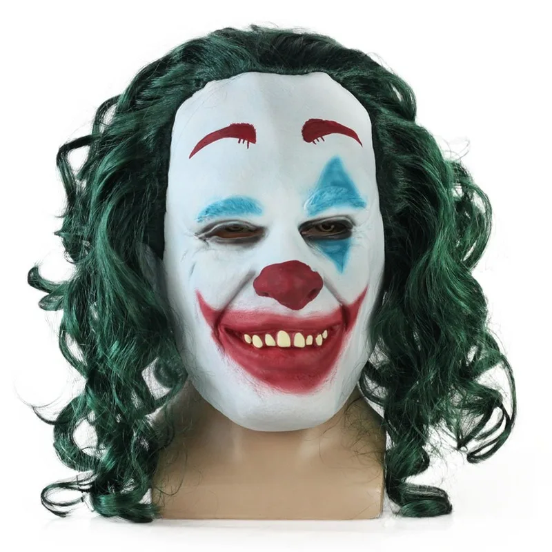 

Halloween Batman Clown Mask Full Head Latex Joker Masquerade Cosplay Haunted House Room Escape Dress Up Party Horror Mask