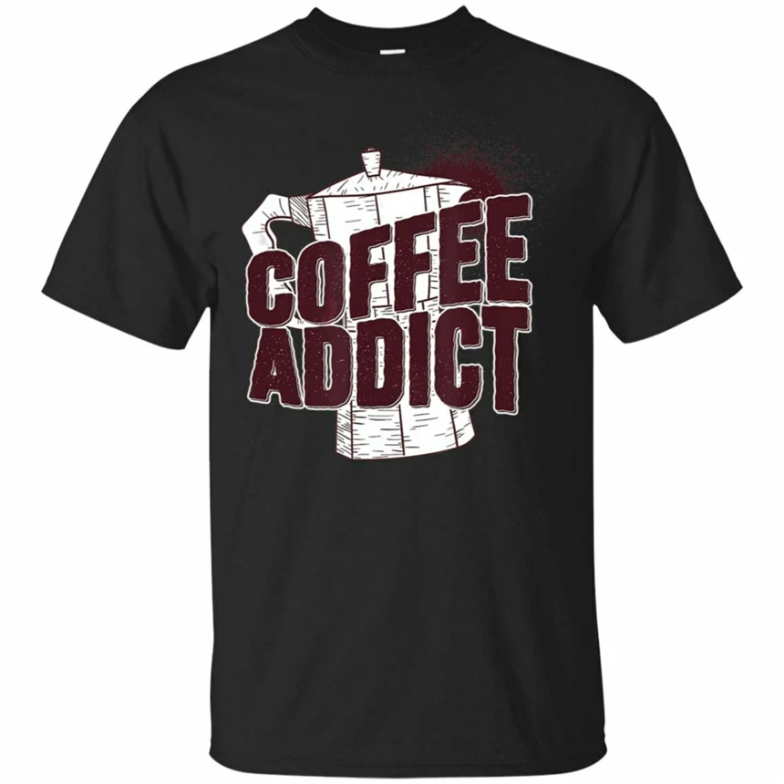 Coffee Addict Pot t-shirt Caffeine Energy Мужская и женская футболка в подарок черная темно-синяя